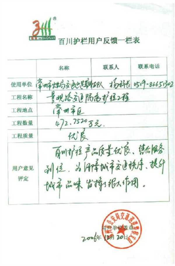 常州反饋報(bào)告